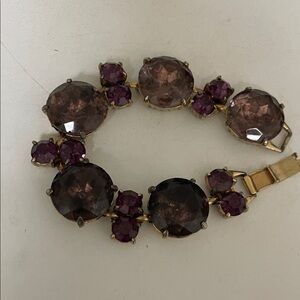 Elegant Purple and Gold Bracelet